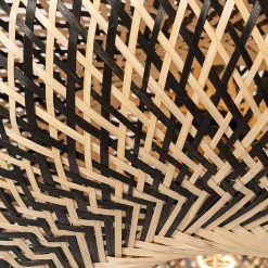 Lampadaire oriental en bambou noir - Ostrava