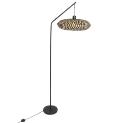 Lampadaire oriental en bambou noir - Ostrava