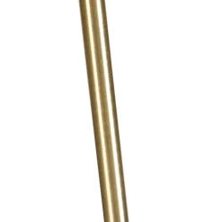 Lampadaire or/laiton avec abat-jour noir 35 cm réglable - Parte