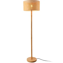 Lampadaire Rochdale hauteur 154 cm E27 jaune-brun lux.pro