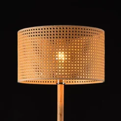 Lampadaire Rochdale hauteur 154 cm E27 jaune-brun lux.pro