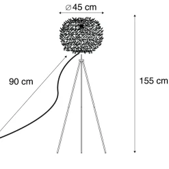 Lampadaire romantique blanc - Feather