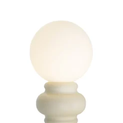 Lampadaire rétro beige avec verre mat - Fedde