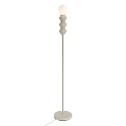 Lampadaire rétro beige avec verre mat - Fedde