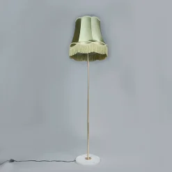 Lampadaire rétro en laiton avec abat-jour Granny vert 45 cm - Kaso