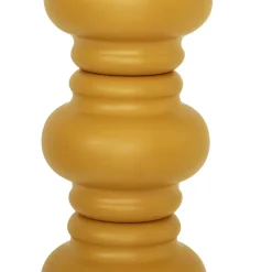 Lampadaire rétro jaune moutarde avec verre mat - Fedde