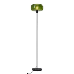 Lampadaire rétro noir avec verre vert - Bizle