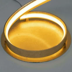 Lampadaire salon ondulé feuille dorée - Millenium