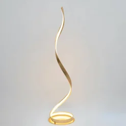 Lampadaire salon ondulé feuille dorée - Millenium