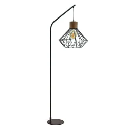Lampadaire Sequoia métal noir E27 ⌀35 x H.160cm Seynave