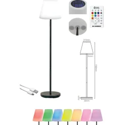 Lampadaire solaire bluetooth éclairant RGBW - Girard Sudron - Summer