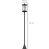 Lampadaire solaire LED extérieur sur pied H. 184 cm noir