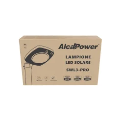 Lampadaire solaire LED 3000lm crépuscule+pir+télécommande