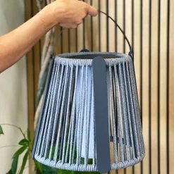 Lampadaire solaire RAYGLOW en corde H176cm