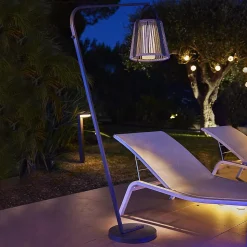 Lampadaire solaire RAYGLOW en corde H176cm