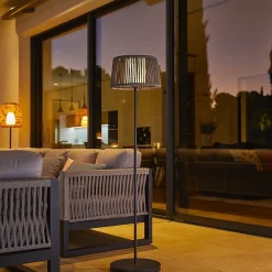 Lampadaire solaire SOLEO en corde H145 cm