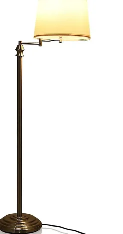 Lampadaire sur Pieds avec Bras Oscillant Rotative,avec Abat-jour,Interrupteur au Pied,Ampoules de E27 40W,pour Salon,Bureau