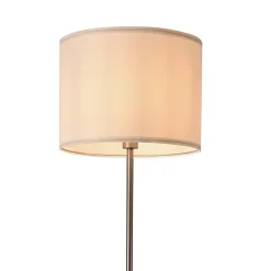 Lampadaire Tamworth E27 161 cm argent blanc lux.pro