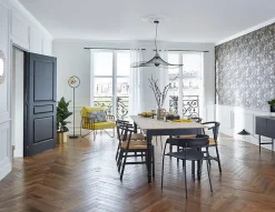 Lampadaire Toroba E27 IP20 or et noir L.28 x l..32.5cm