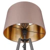 Lampadaire trois pieds design avec abat-jour tissu