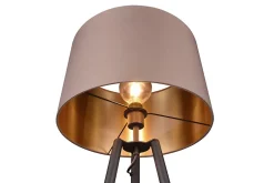 Lampadaire trois pieds design avec abat-jour tissu