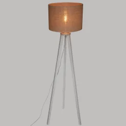 Lampadaire trépied Elva - bois - H143 cm - Atmosphera
