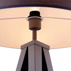 Lampadaire trépied en métal gris avec abat-jour Teamson Home