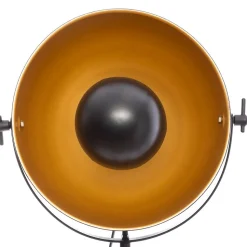 Lampadaire trépied Lahti noir & doré - métal H162 cm - Atmosphera