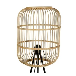 Lampadaire trépied métal et bambou Hanoï Ostaria