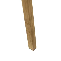 Lampadaire trépied rustique vintage en bois avec abat-jour en lin blanc 45 cm - Tripod Classic