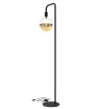 Lampadaire U-line métal noir E27 H.155cm Calex