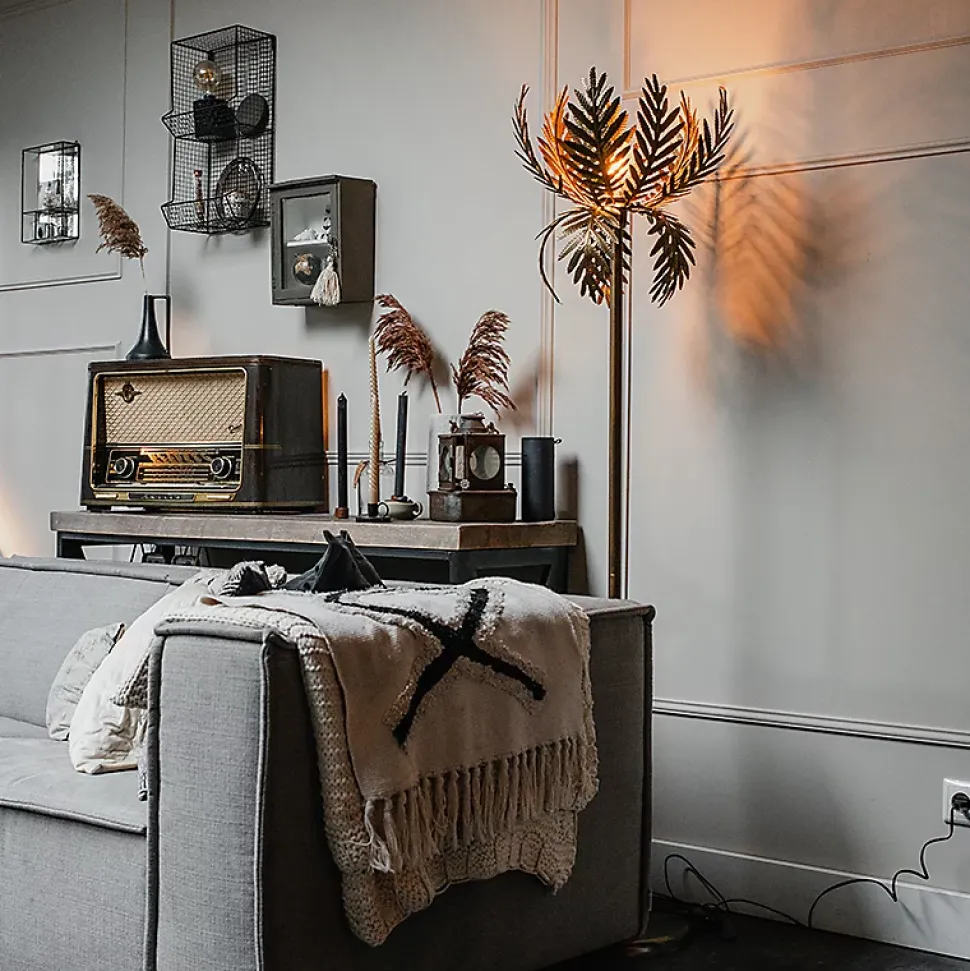 Lampadaire vintage doré - Botanica Simplo