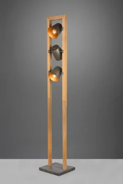 Lampadaire 3x E14 max. 25W, nickel antique, H 150 cm - Trio - Bell