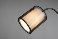 Lampadaire 1xE27 + 1xE14, max. 60W & 40W, Organza Fumé - Trio - Burton