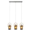 Lampe à 3 suspensions 'Vidrio' l : 58cm