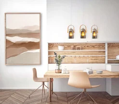 Lampe à 3 suspensions 'Vidrio' l : 58cm