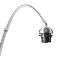 Lampe à arc en acier avec abat-jour en tissu blanc 50/50/25 réglable - XXL