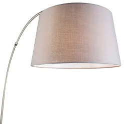 Lampe à arc intelligente avec abat-jour en acier gris, Wi-Fi inclus, A60 - Arc Basic