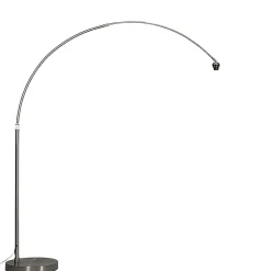 Lampe à arc moderne en acier réglable sans abat-jour