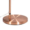Lampe à arc moderne en cuivre avec abat-jour blanc - Arc Basic