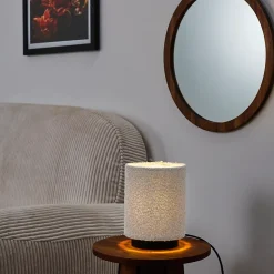 Lampe - Home Deco Factory - Abat-jour Bouclette - Blanc