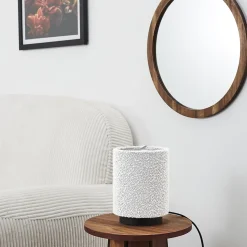 Lampe - Home Deco Factory - Abat-jour Bouclette - Blanc