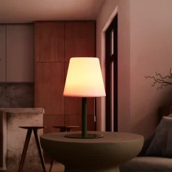 Lampe - Home Deco Factory - Rechargeable Usb - Ip44 - Vert - H30 X L16,5 X P16,5 Cm