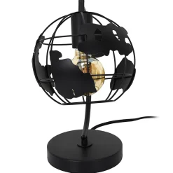 Lampe - Home Deco Factory - Globe - Métal - Noir - H26,5 X L22,5 X P20 Cm