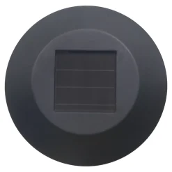 Lampe à piquer d'extérieur solaire LED intégrée métal noir IP44 0.2W blanc chaud