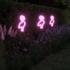 Lampe à piquer extérieur LED à énergie solaire IP44 0.3 W Vert H.86,5 x l.13cm blanc et noir