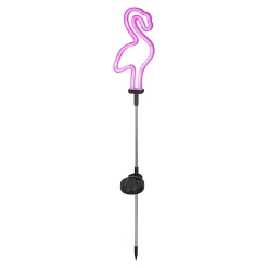 Lampe à piquer extérieur LED à énergie solaire IP44 0.3 W Vert H.86,5 x l.13cm blanc et noir