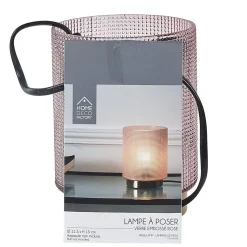 Lampe à Poser - Home Deco Factory - Verre Embossé - Rose