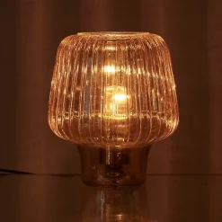 Lampe à Poser - Home Deco Factory - Verre Fumé - Marron