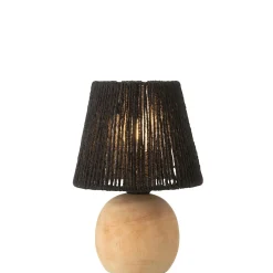 Lampe à Poser à LED en Bois "Roslyn" 23cm Noir